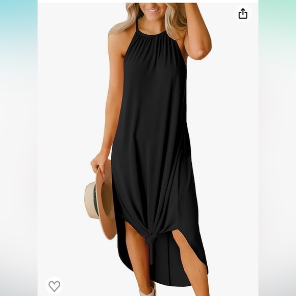 LIKE NEW Black High Neck Maxi Dress - Picture 4 of 5